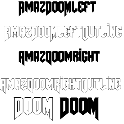 Amazdoomleft font