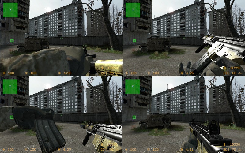 MW2 M4A1 Animations V2 + camouflages