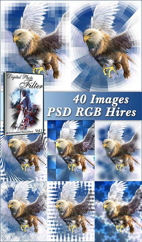 Digital Photo Filter Vol.1 - 40 PSD