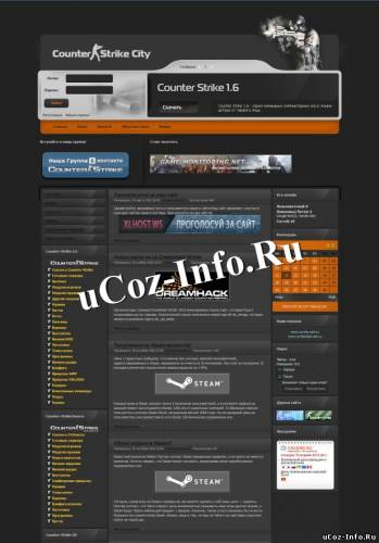 Адаптация шаблона сайта cs-city.net под ucoz