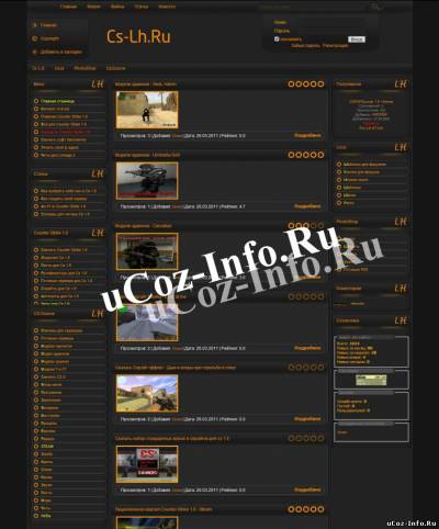 RIP шаблона сайта cs-lh.ru для ucoz