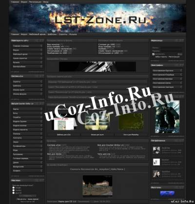 RIP шаблона сайта lst-zone.ru для ucoz